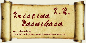 Kristina Masnikosa vizit kartica